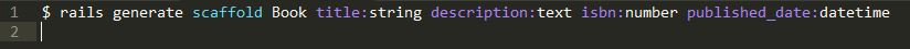 Ruby on Rales scaffolding example