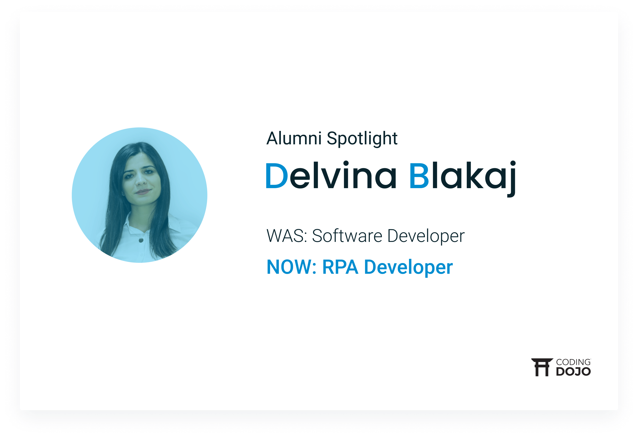 Coding Dojo Alumni Success | Delvina Blakaj