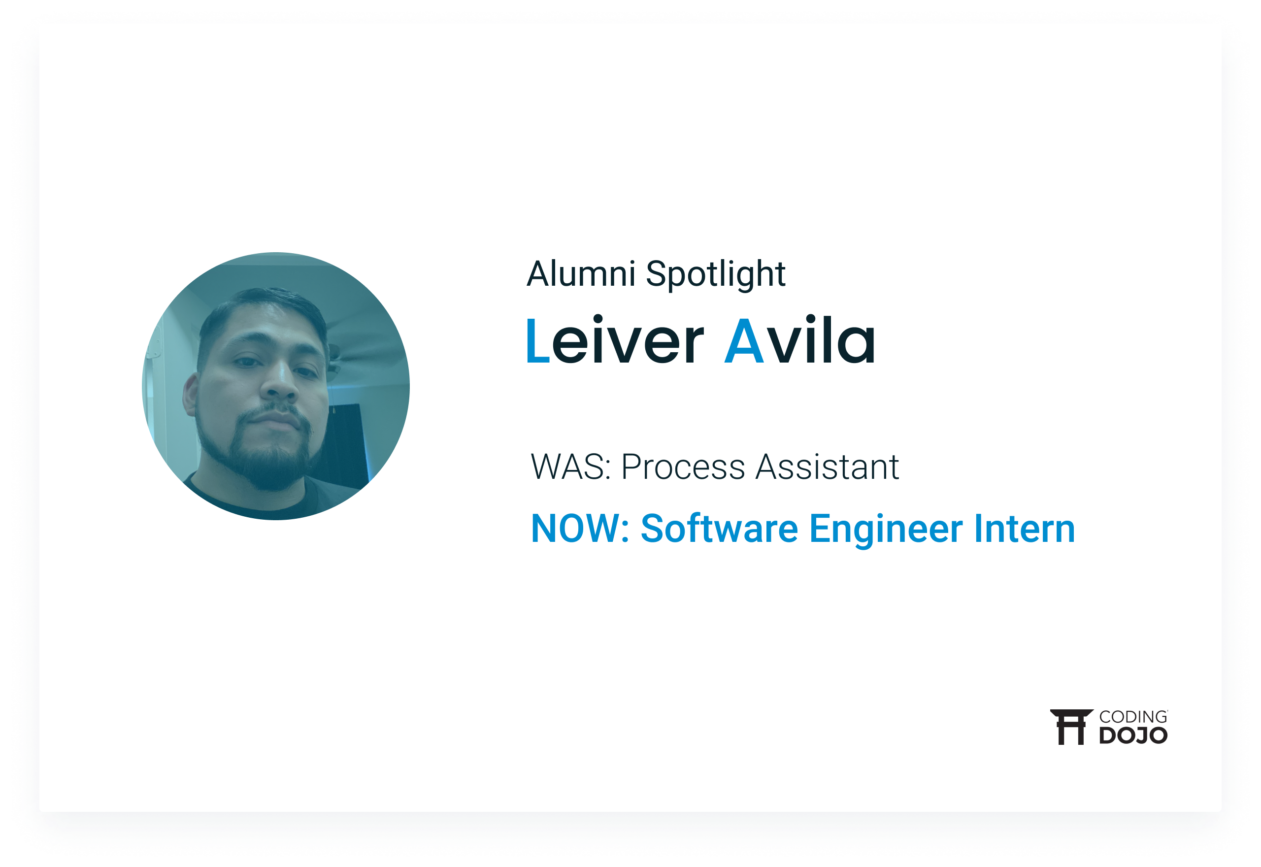 Coding Dojo Alumni Success | Leiver Avila