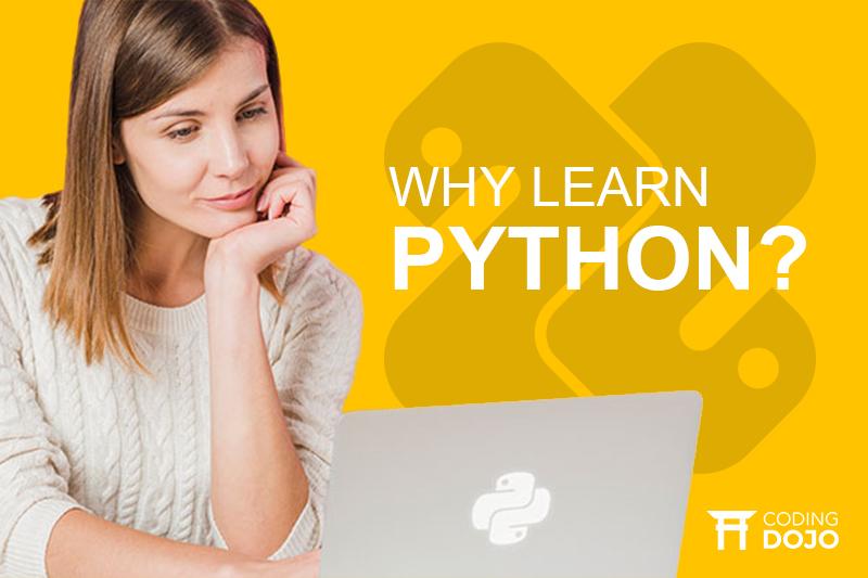 Women on laptop learning Python