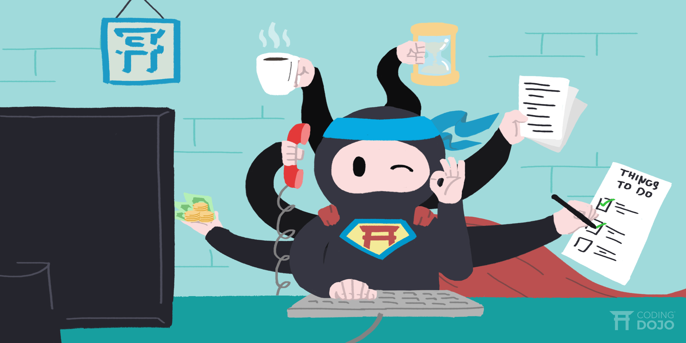 Coding Dojo ninja illustration