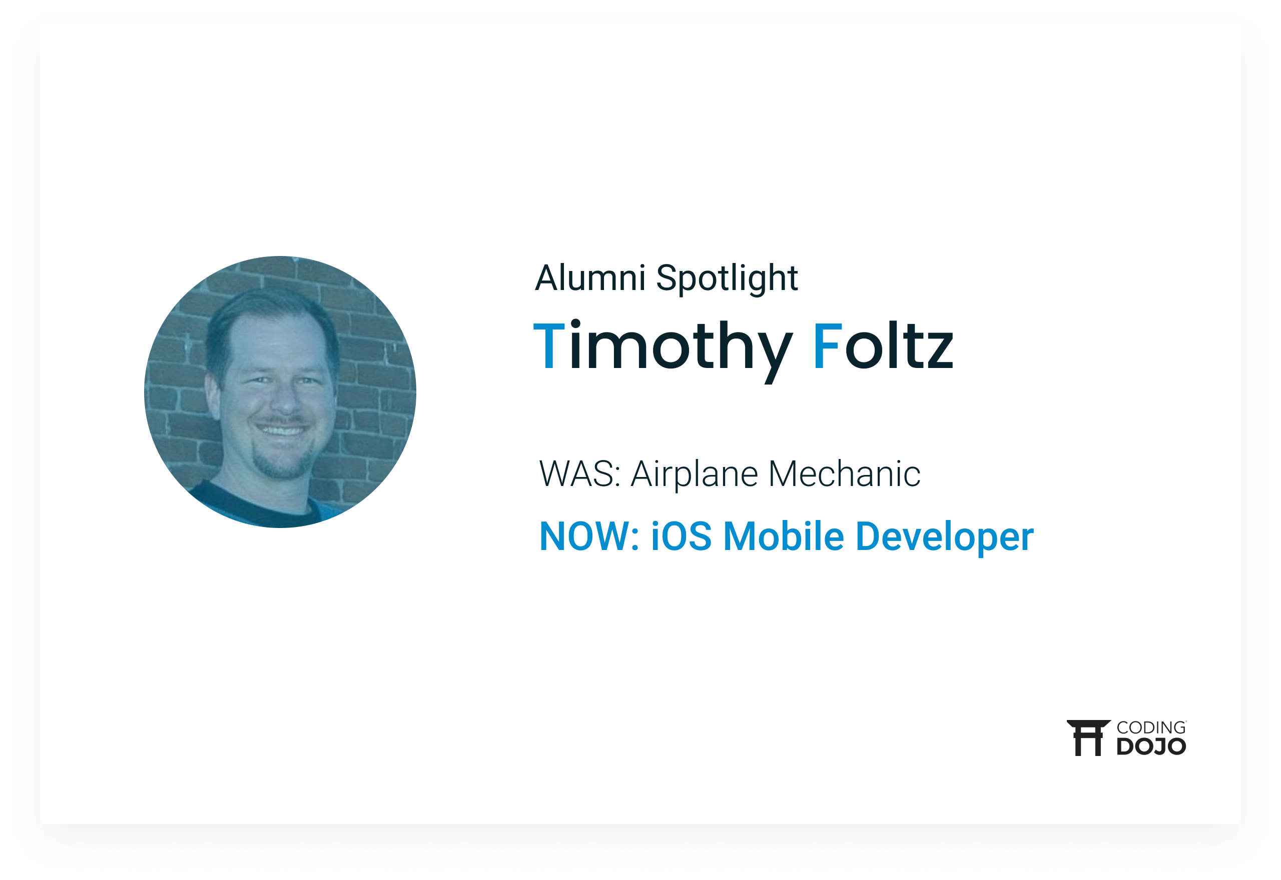 Coding Dojo Alumni Success | Timothy Foltz