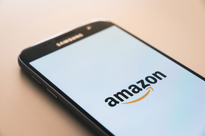 Phone with Amazon app open