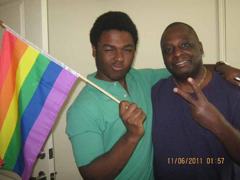 Kevni Woodside and his father