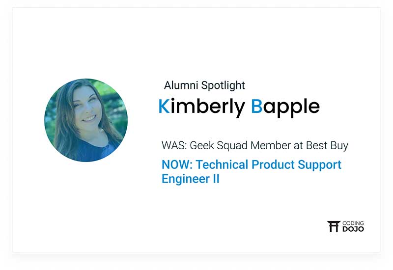 Coding Dojo cybersecurity alumnus Kimberly Bapple