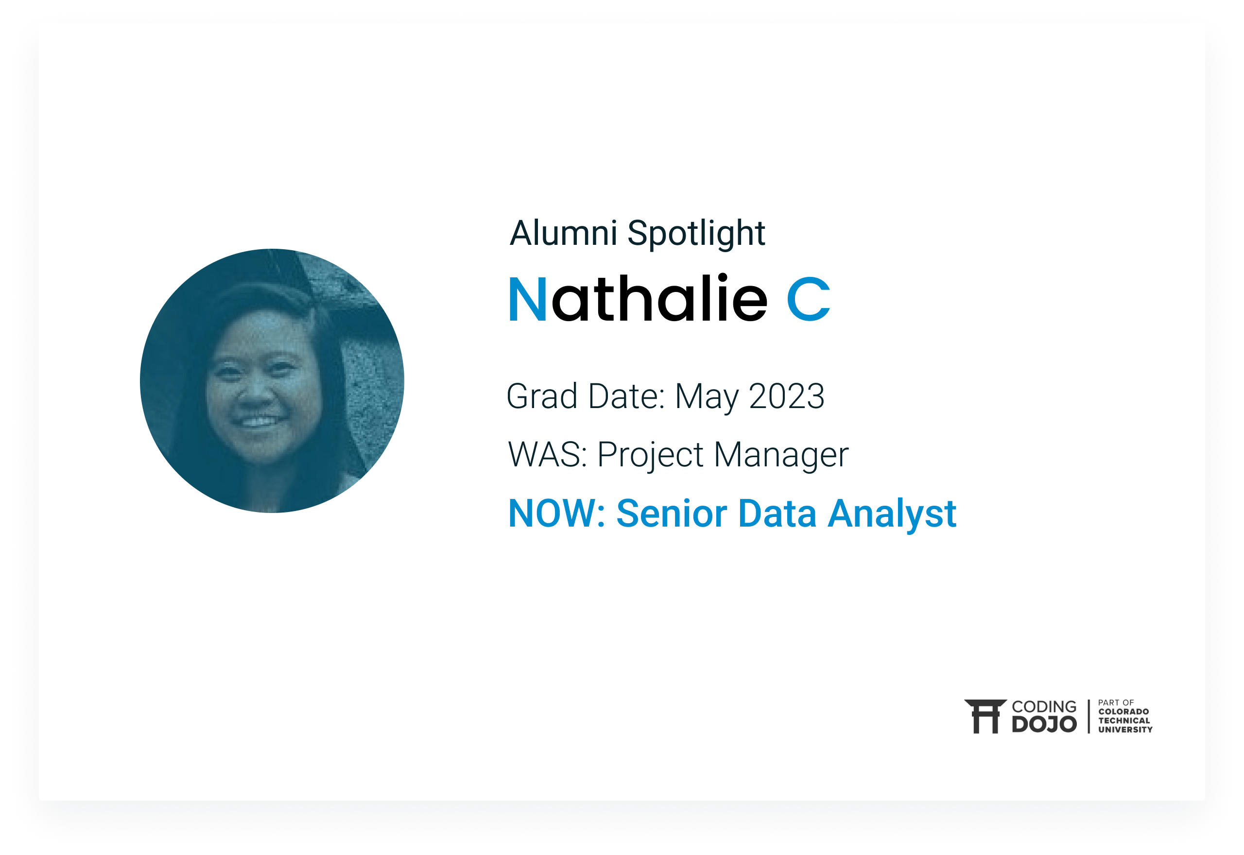 From Project Manager to Sr. Data Analyst | How Alumni Nathalie C Upskilled to Advance Her Career Path