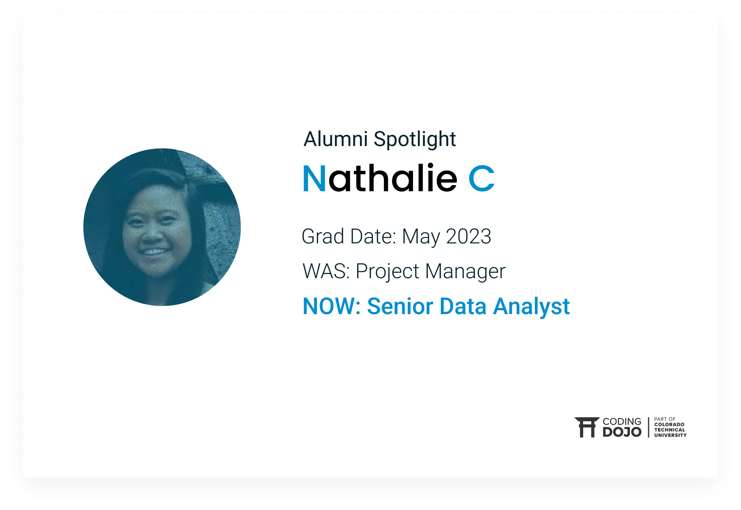 From Project Manager to Sr. Data Analyst | How Alumni Nathalie C Upskilled to Advance Her Career Path